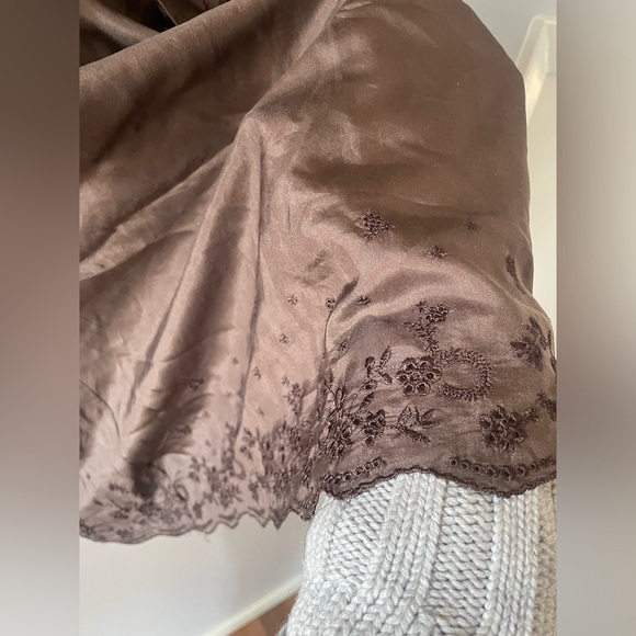 Esprit Chocolate Brown Silk Dress - Picture 8 of 13